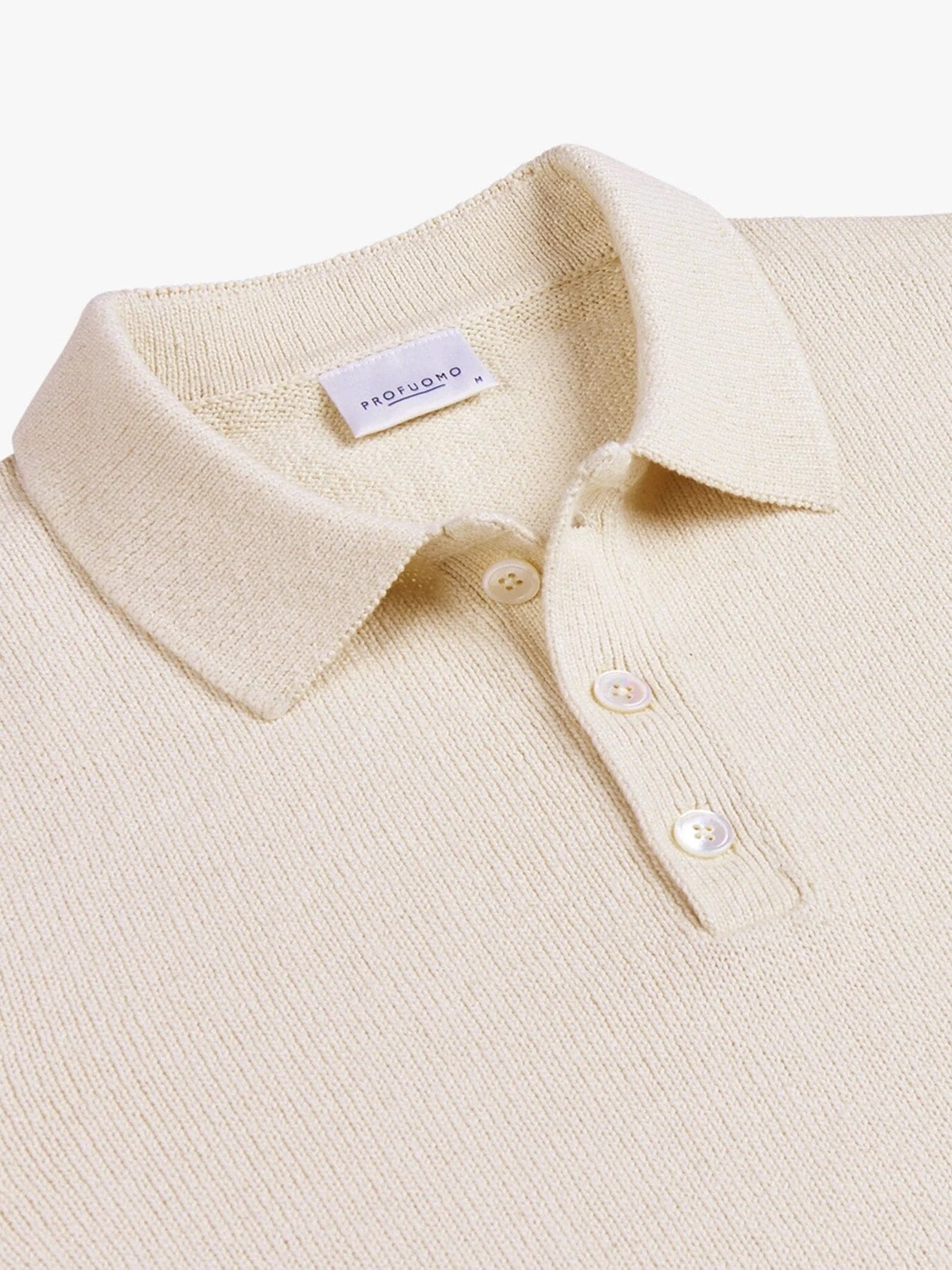 PROFUOMO - Off-White Heavy Polo Truien Profuomo 