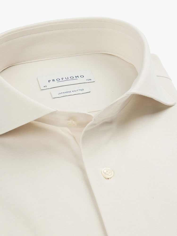 PROFUOMO - Off-White Japanese Knitted Shirt Hemden Profuomo 