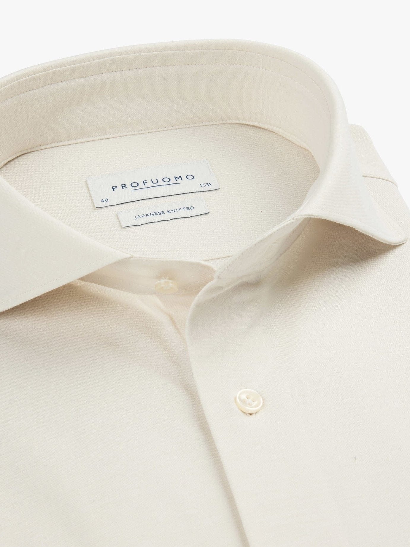 PROFUOMO - Off-White Japanese Knitted Shirt Hemden Profuomo 