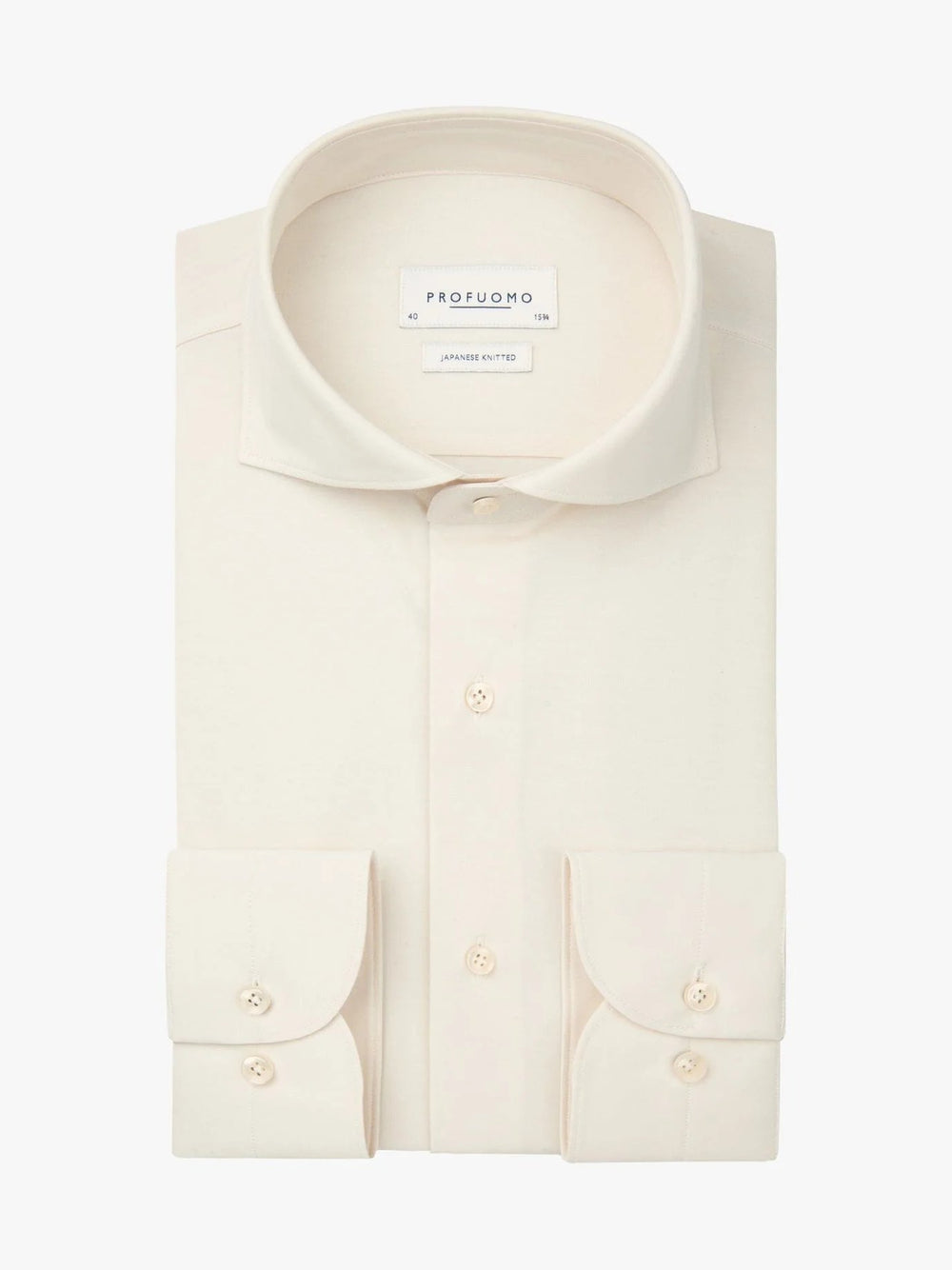 PROFUOMO - Off-White Japanese Knitted Shirt Hemden Profuomo 