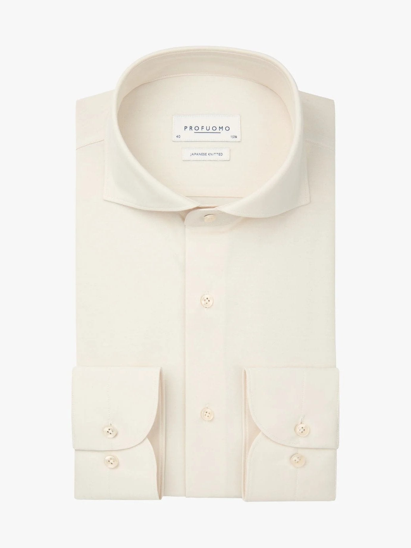 PROFUOMO - Off-White Japanese Knitted Shirt Hemden Profuomo 
