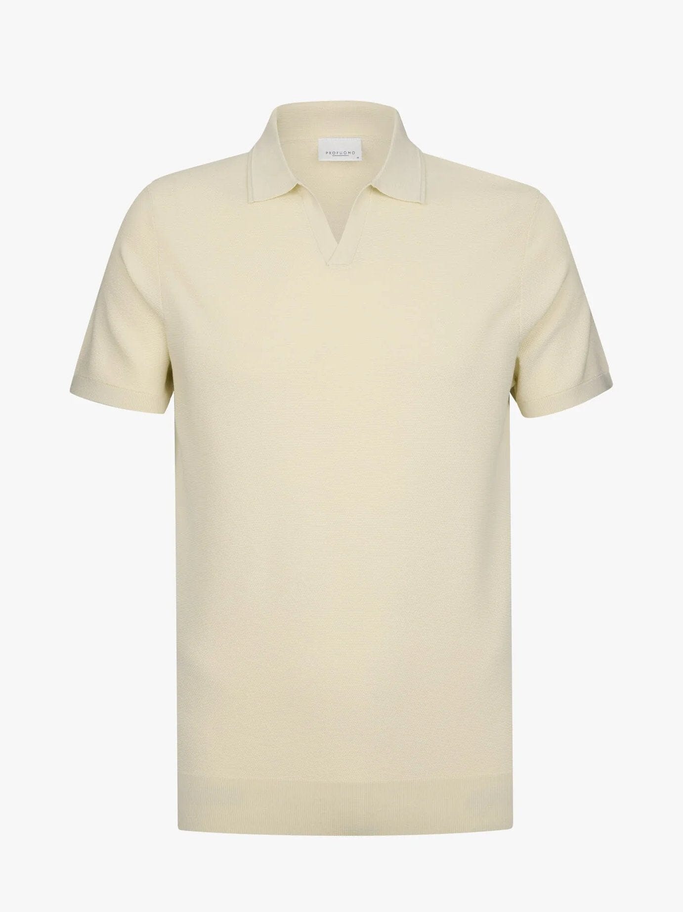 PROFUOMO - Off White Luxury Basic Open Collar Polo Polo's Profuomo 