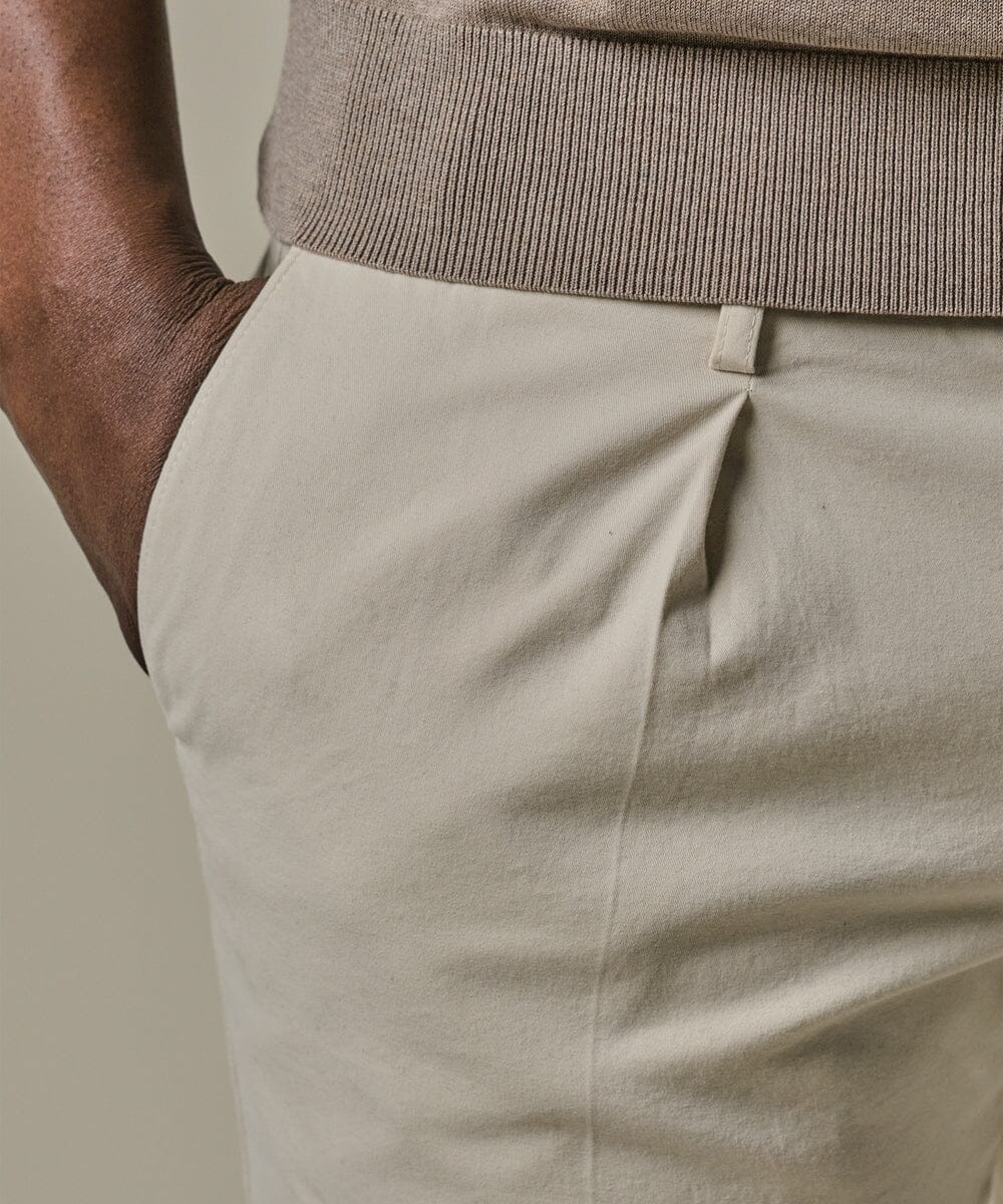 PROFUOMO - Off White Stretch Chino Broeken Profuomo 