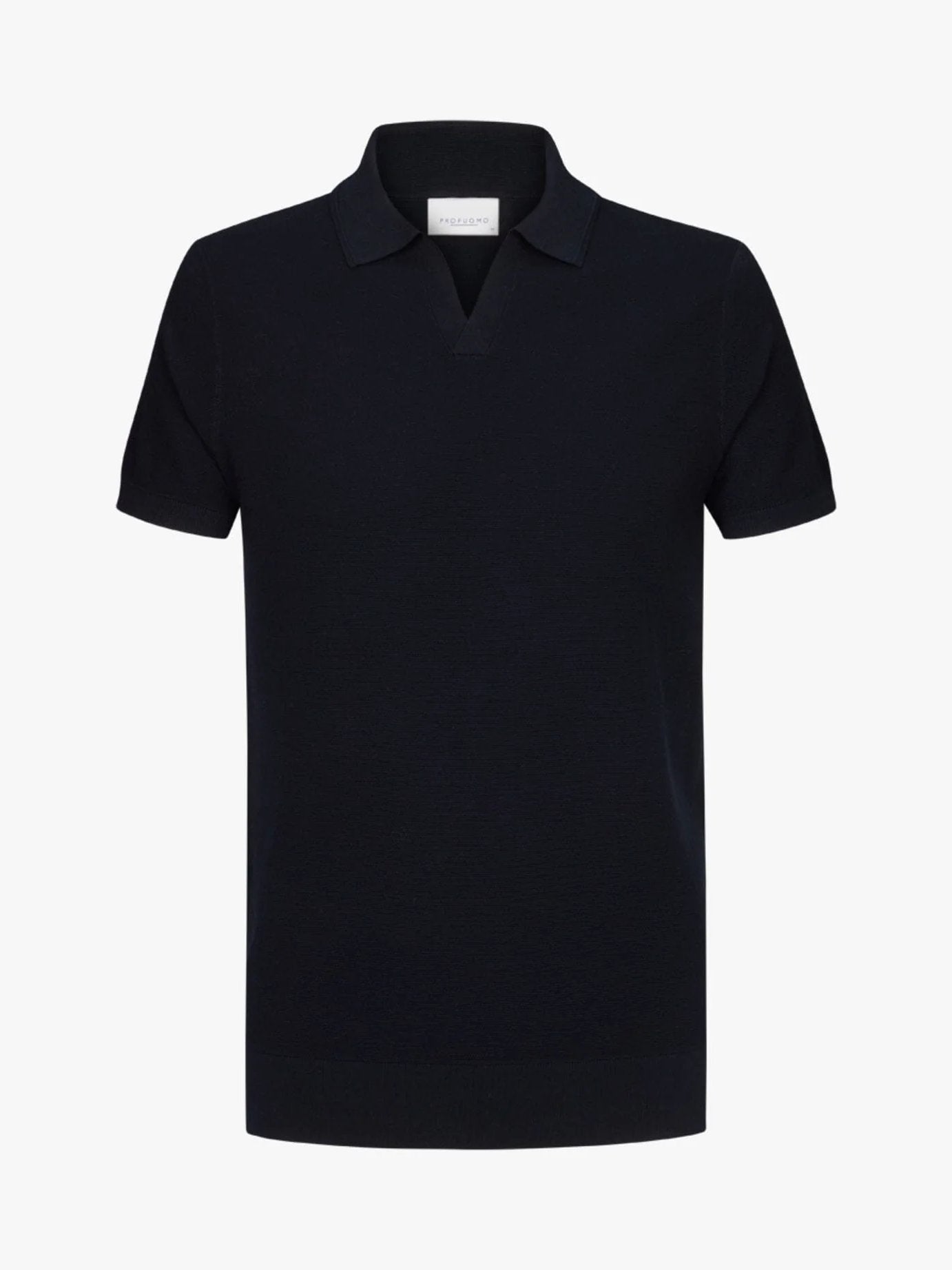 
                  
                    PROFUOMO - Open Collar Luxury Polo Navy Polo's Profuomo 
                  
                