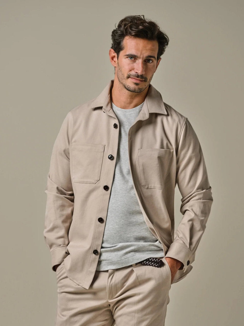 PROFUOMO - Overshirt Beige Relaxed Fit Hemden Profuomo 