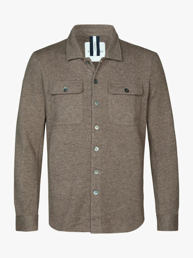 PROFUOMO - Overshirt Wol Bruin Truien Profuomo 