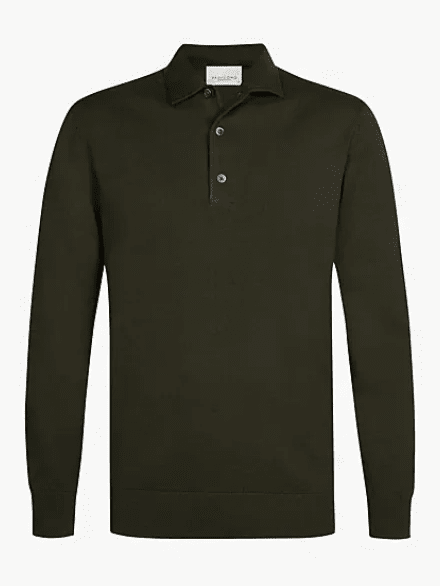 PROFUOMO - Polo Donkergroen Truien Profuomo 