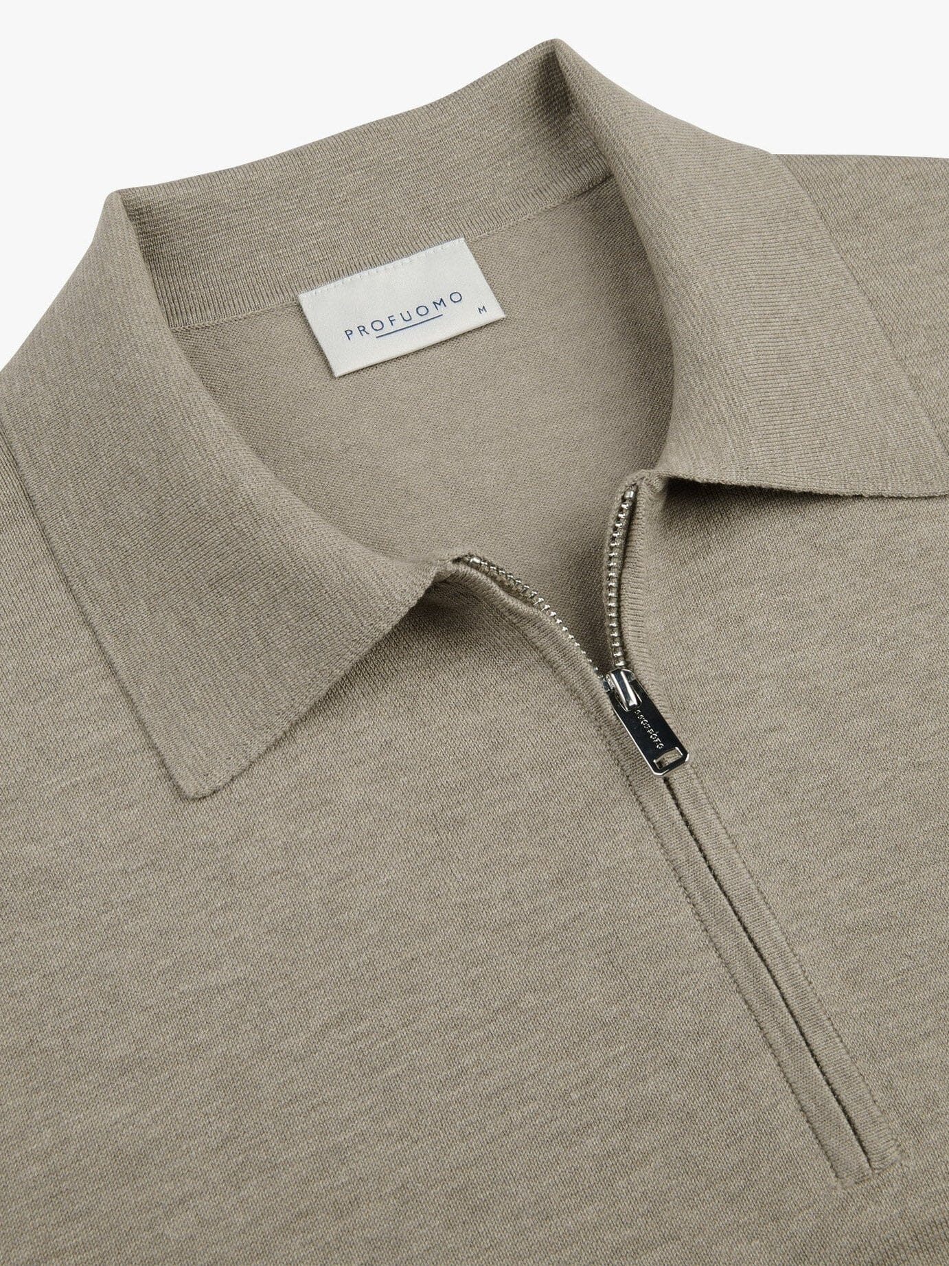 
                  
                    PROFUOMO - Polo Half Zip Longsleeve Beige Truien Profuomo 
                  
                