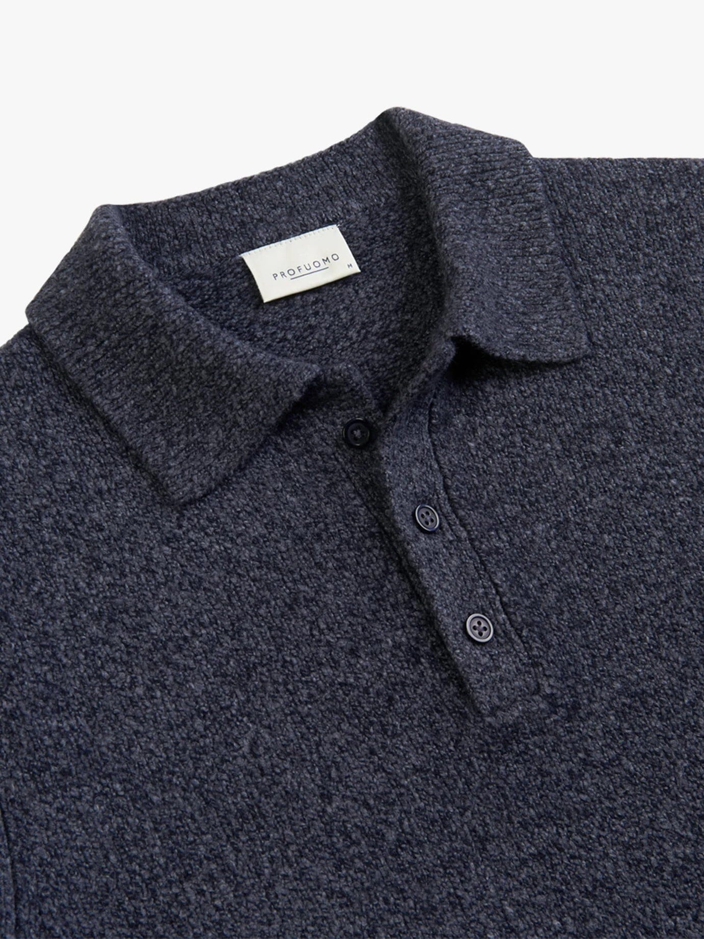 
                  
                    PROFUOMO - Polo Lange Mouw Boiled Wool Blauw Truien Profuomo 
                  
                