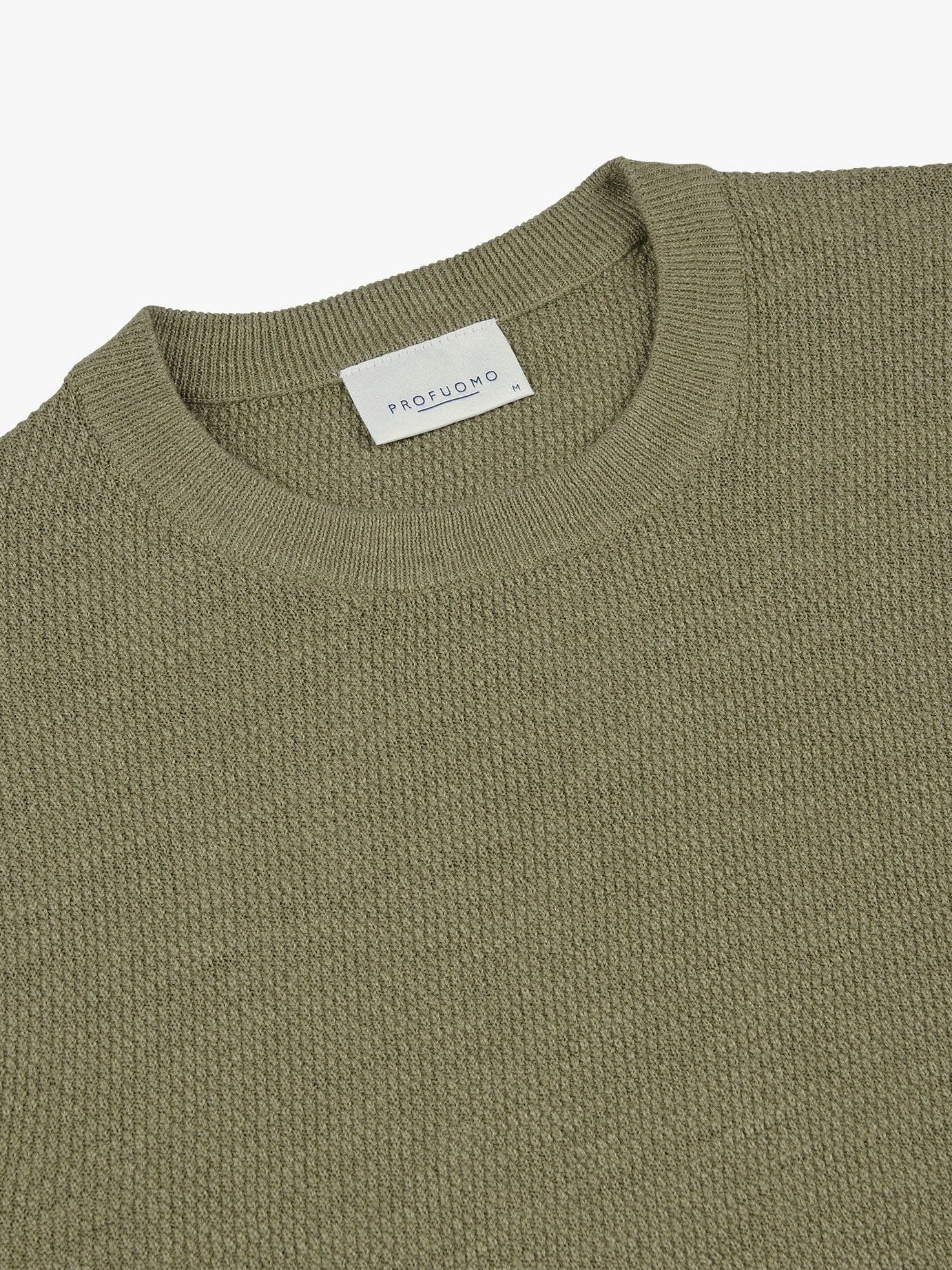 PROFUOMO - Pullover Crew Neck Mid Green Truien Profuomo 