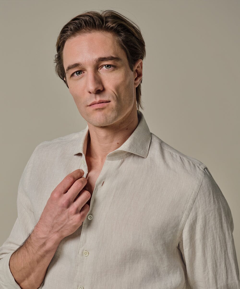 
                  
                    PROFUOMO - Sand linen shirt Hemden Profuomo 
                  
                