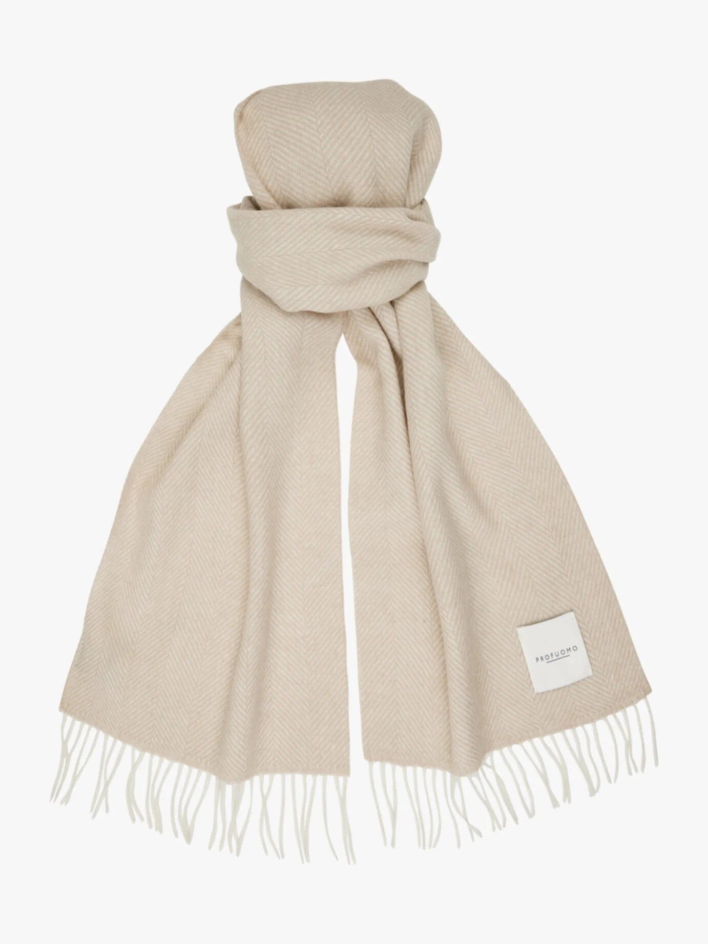 
                  
                    PROFUOMO - Sjaal Motief Lichtbeige Sjaals Profuomo 
                  
                