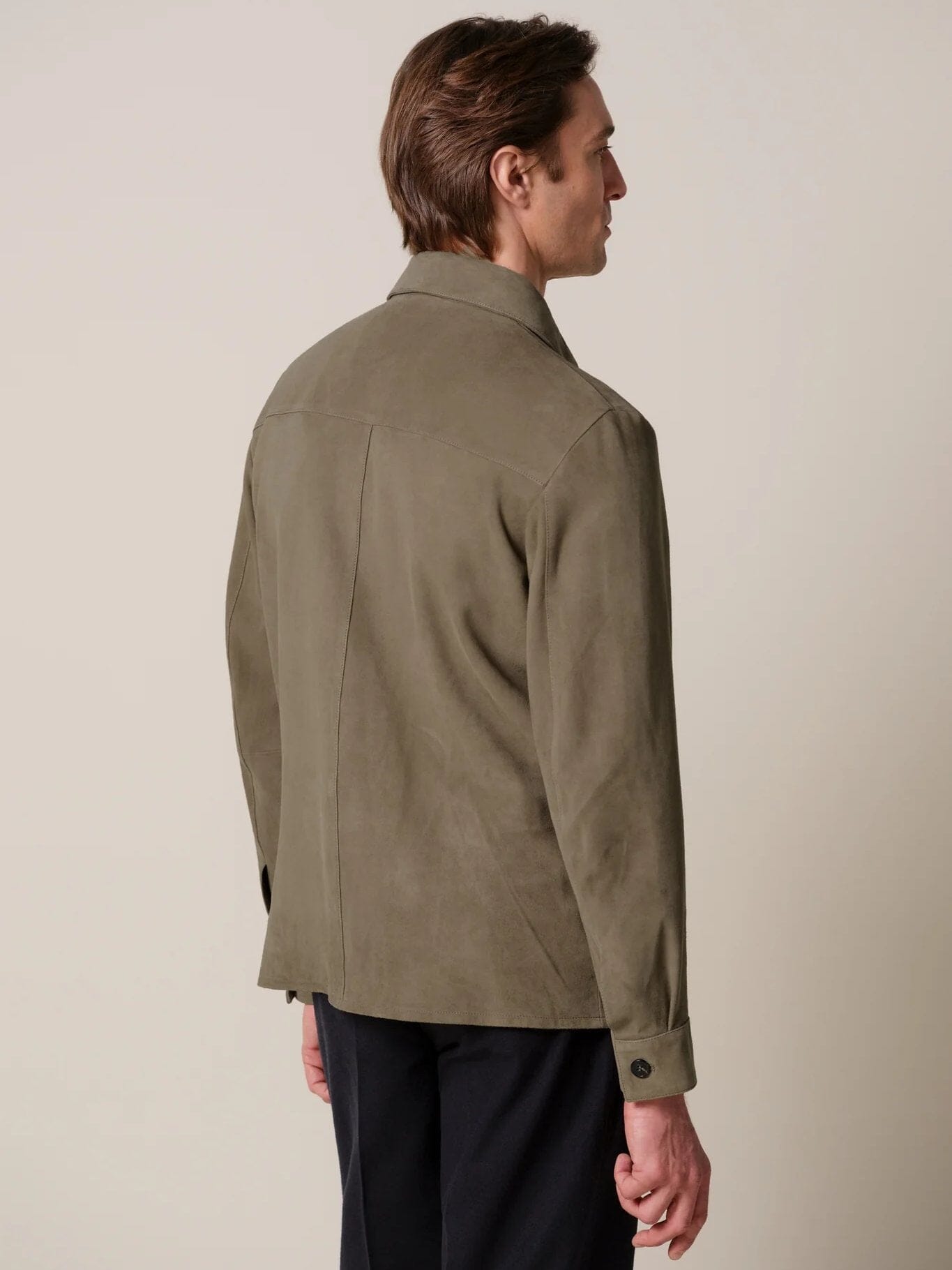 
                  
                    PROFUOMO - Suede Overshirt Taupe Overshirts Profuomo 
                  
                