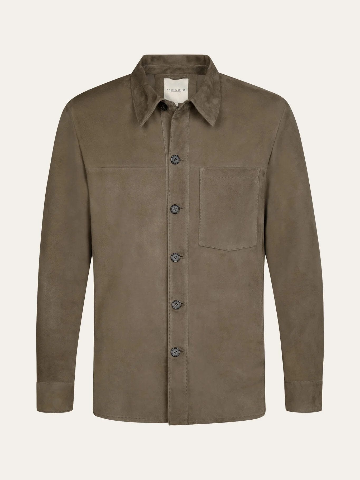 
                  
                    PROFUOMO - Suede Overshirt Taupe Overshirts Profuomo 
                  
                