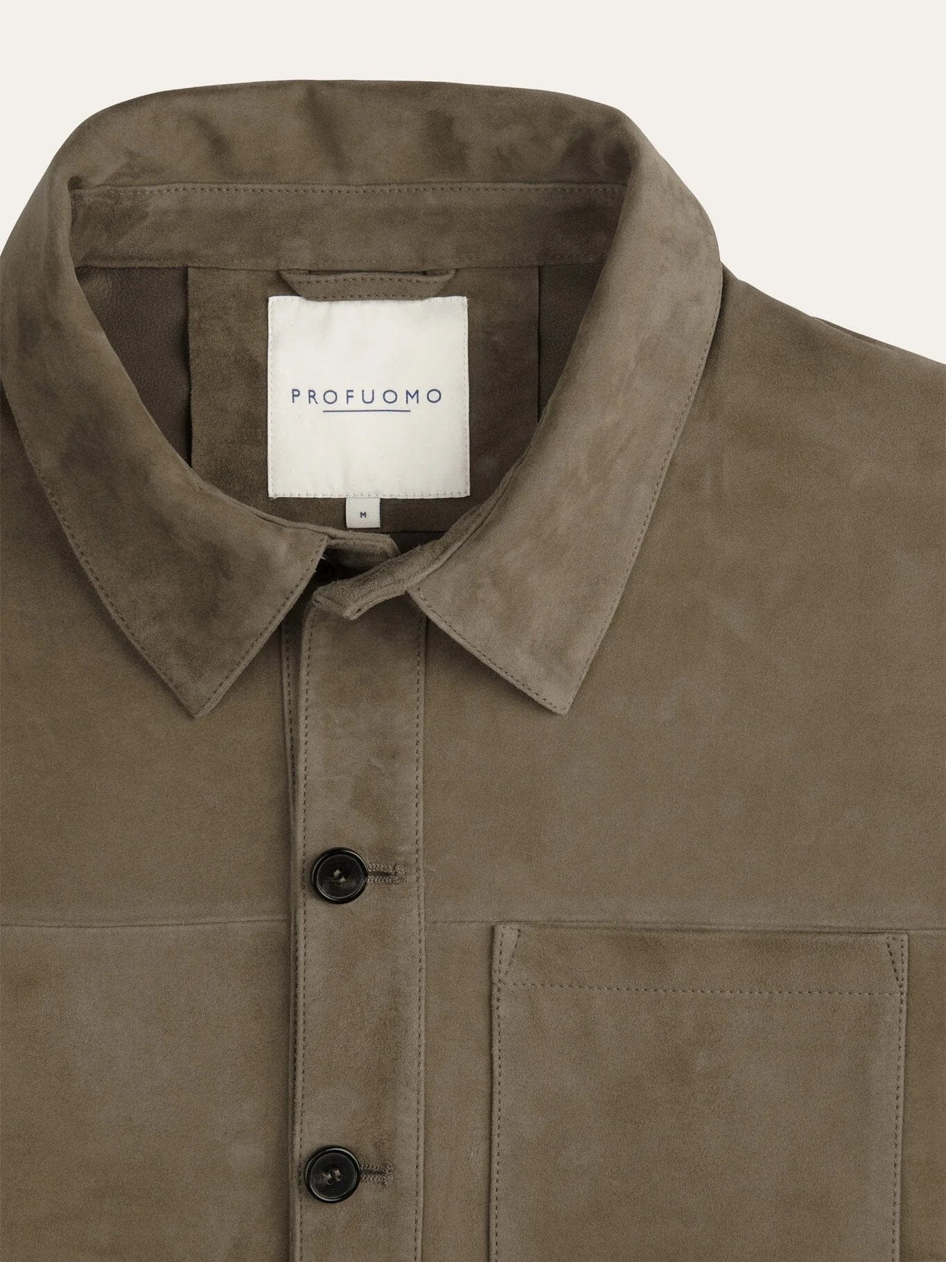 
                  
                    PROFUOMO - Suede Overshirt Taupe Overshirts Profuomo 
                  
                