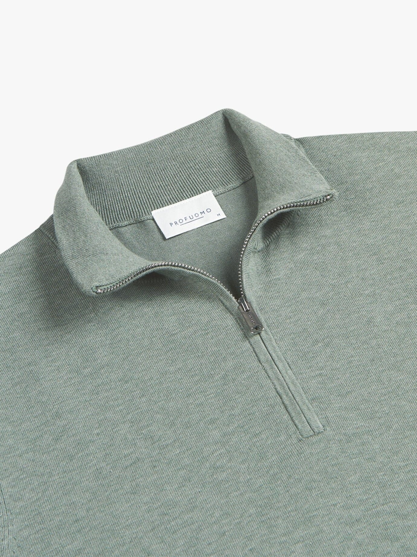 
                  
                    PROFUOMO - Trui Half Zip Luxury Basic Groen Truien Profuomo 
                  
                