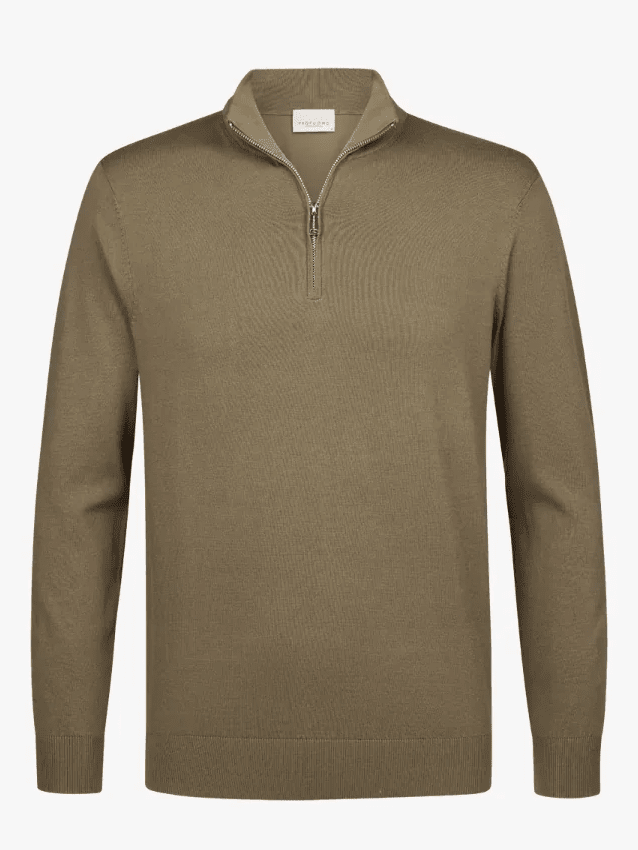 
                  
                    PROFUOMO - Trui Luxury Basic Half Zip Groen Truien Profuomo 
                  
                