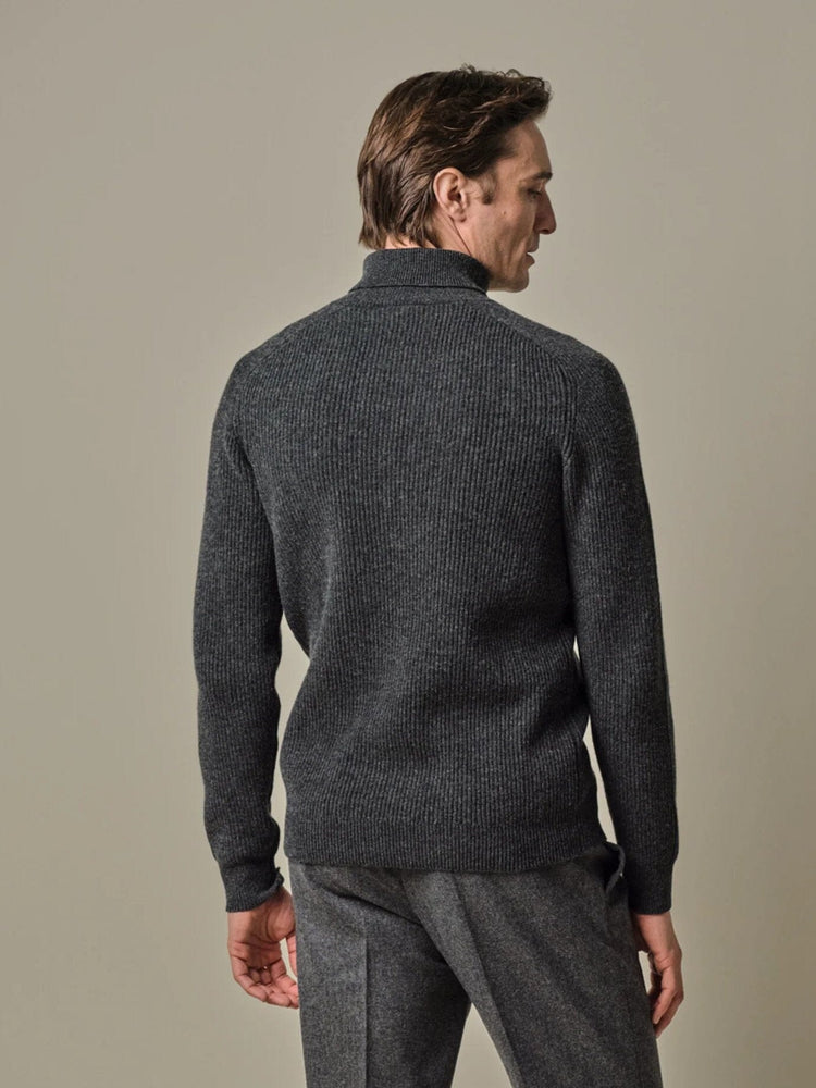 
                  
                    PROFUOMO - Trui Met Rolkraag Antraciet Truien Profuomo 
                  
                