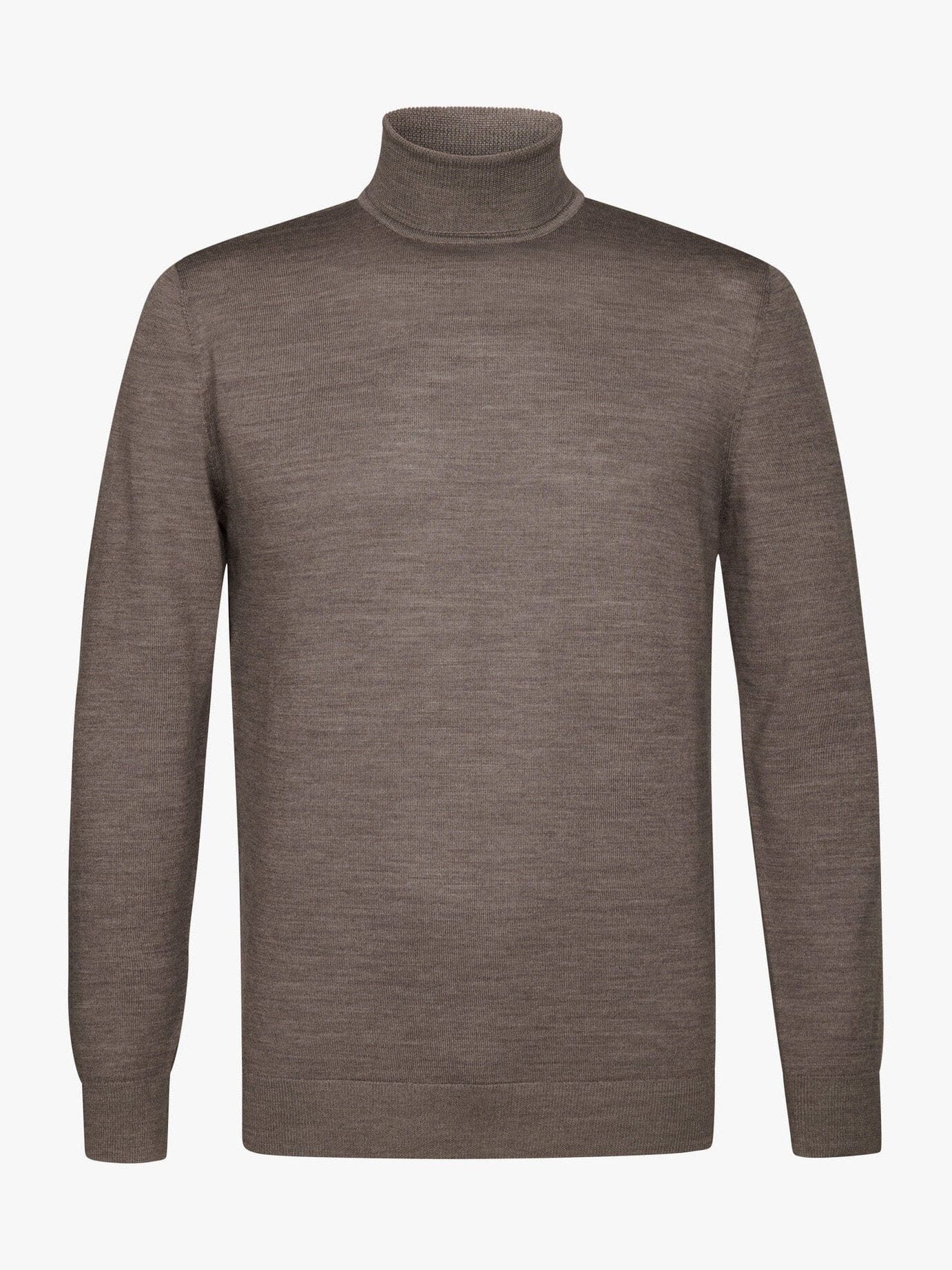 PROFUOMO - Trui Met Rolkraag Merino Taupe Truien Profuomo 