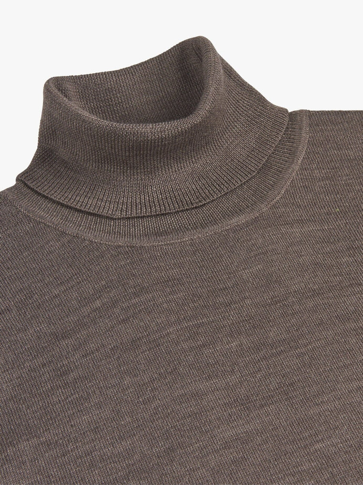 PROFUOMO - Trui Met Rolkraag Merino Taupe Truien Profuomo 