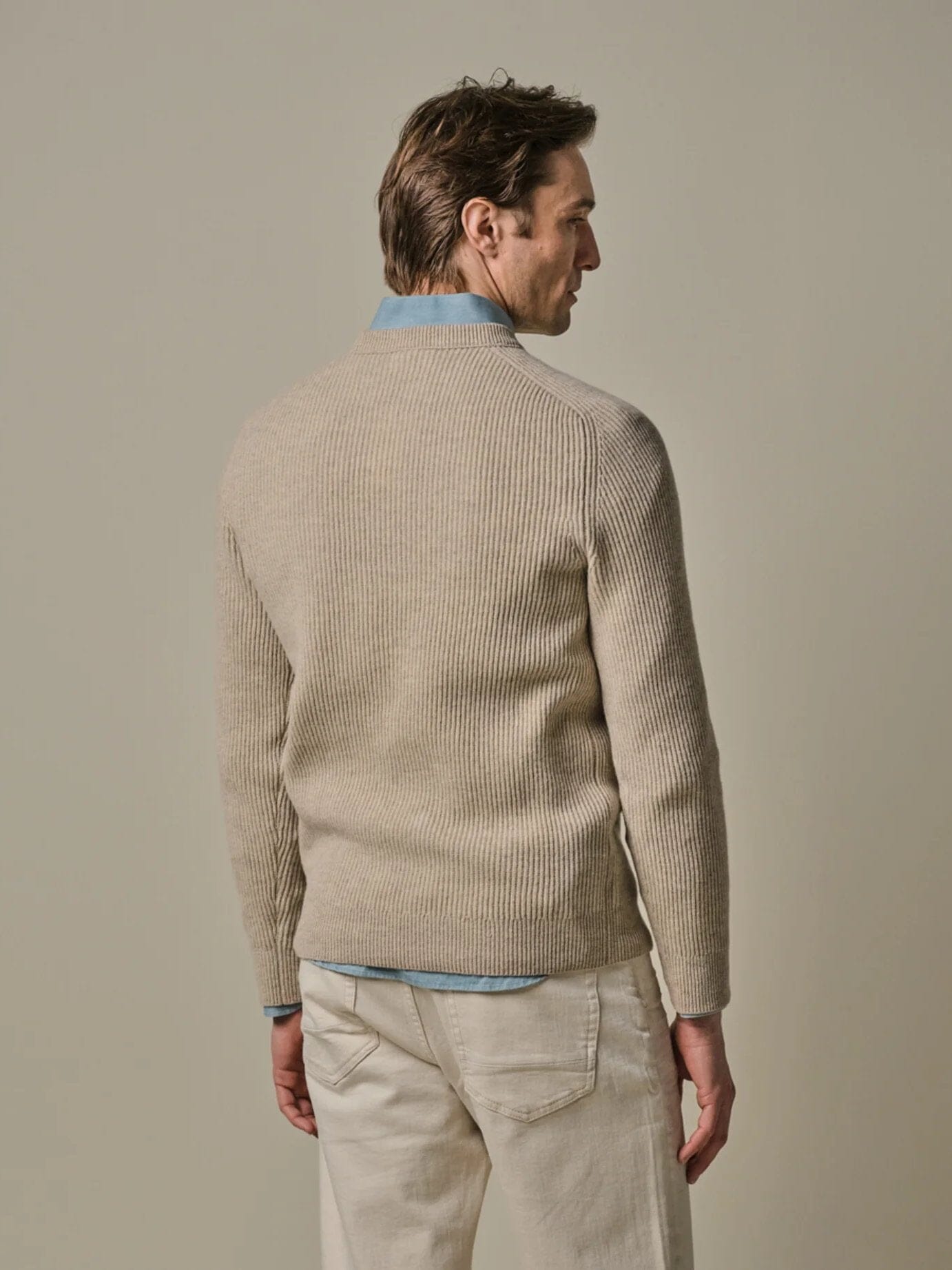 
                  
                    PROFUOMO - Trui Met Ronde Hals Beige Truien Profuomo 
                  
                