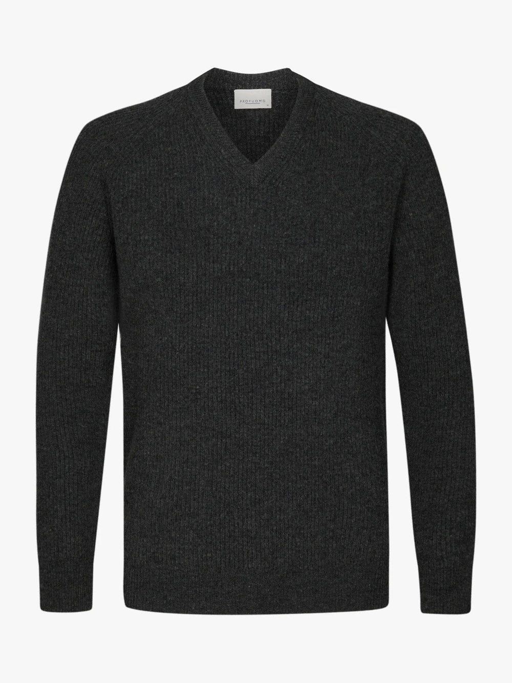 PROFUOMO - Trui Met V-Hals Antraciet Truien Profuomo 