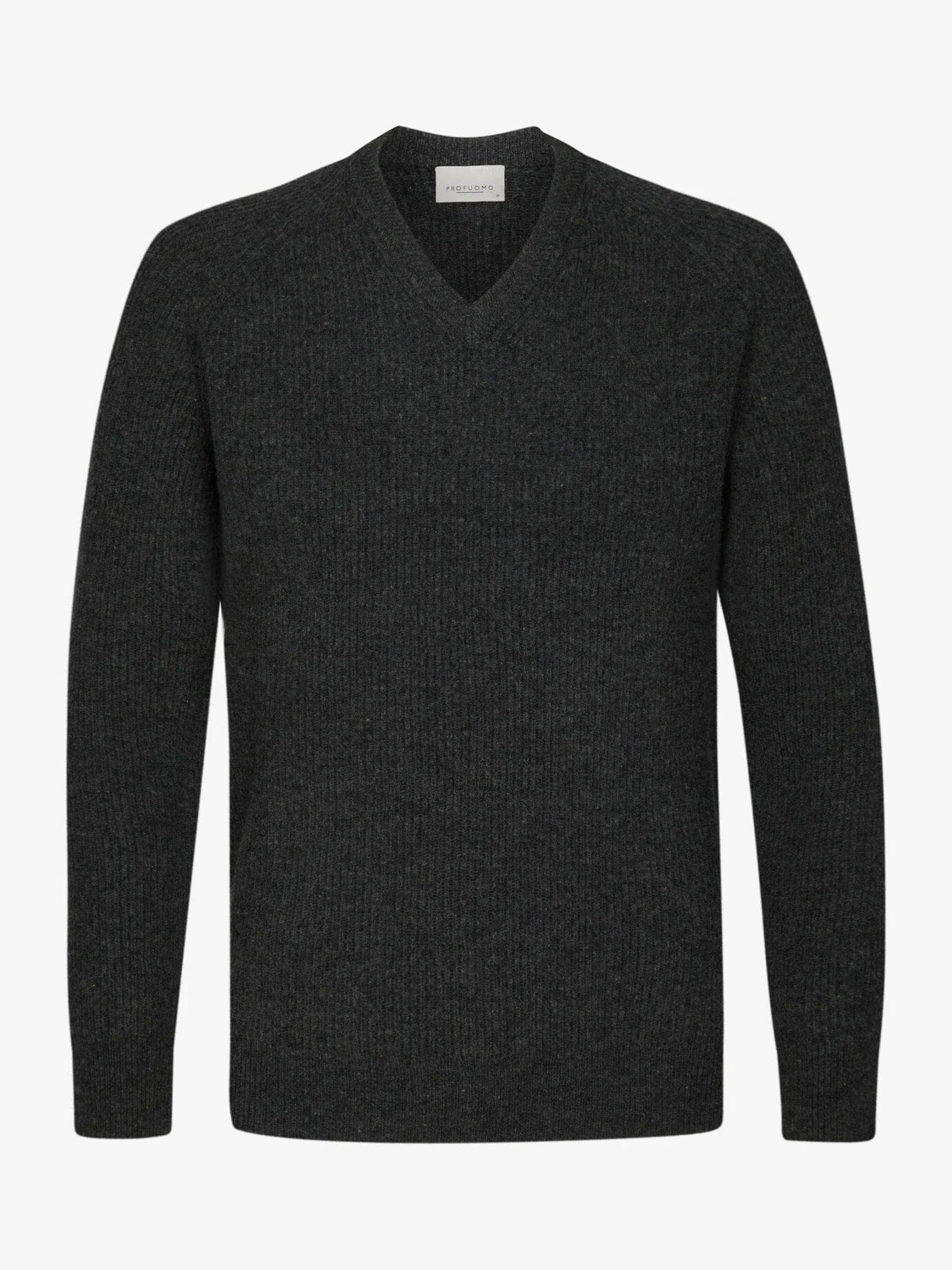PROFUOMO - Trui Met V-Hals Antraciet Truien Profuomo 