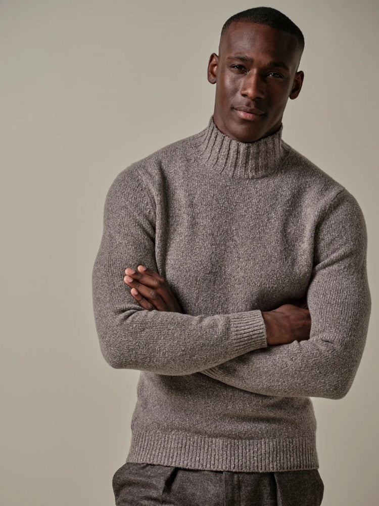 
                  
                    PROFUOMO - Turtleneck Boiled Wool Taupe Truien Profuomo 
                  
                