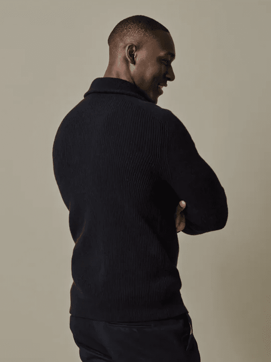 
                  
                    PROFUOMO - Wollen Navy Half Zip Truien Profuomo 
                  
                
