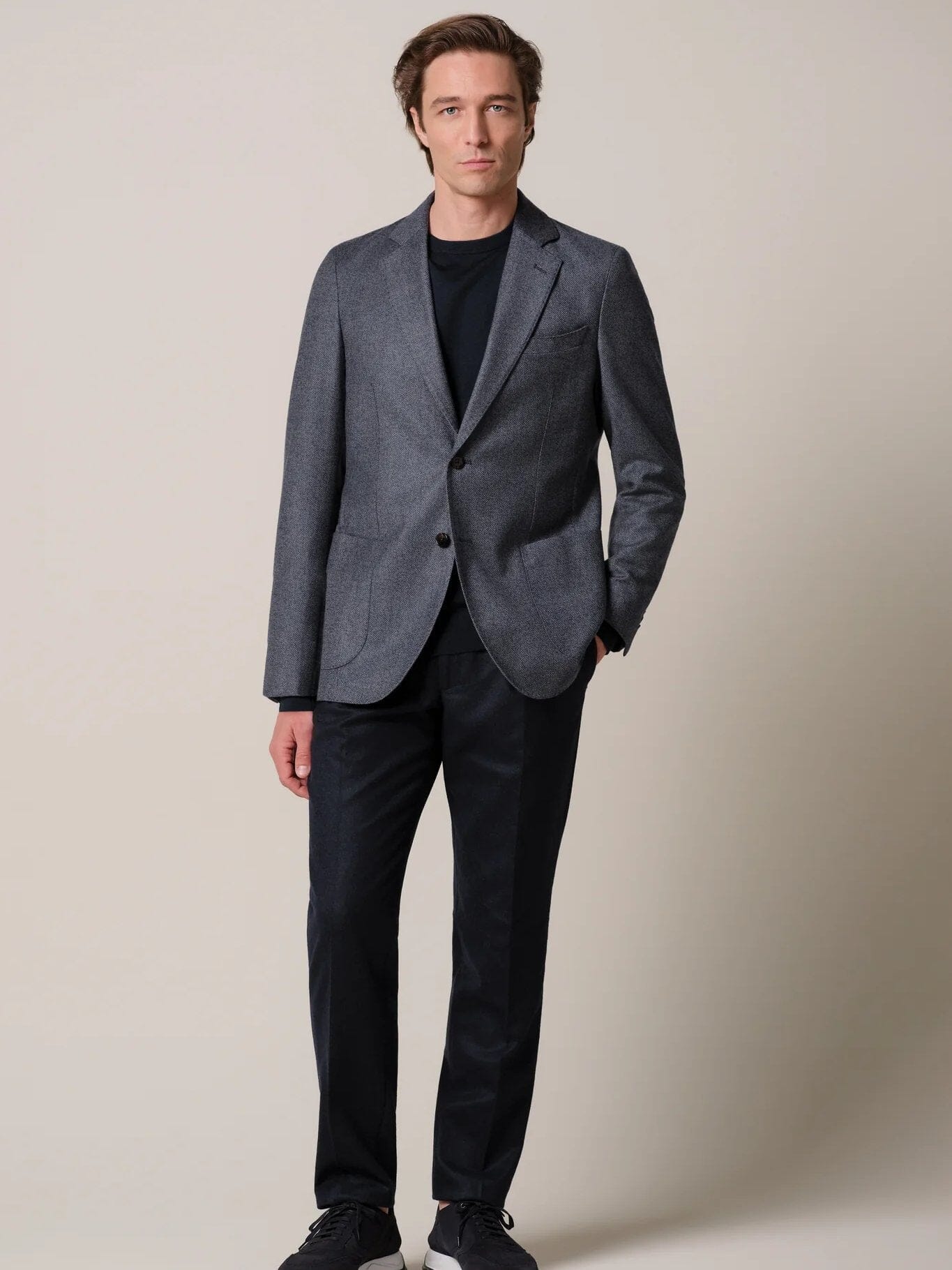 PROFUOMO - Wool Blazer Donkerblauw Blazers & kostuums Profuomo 