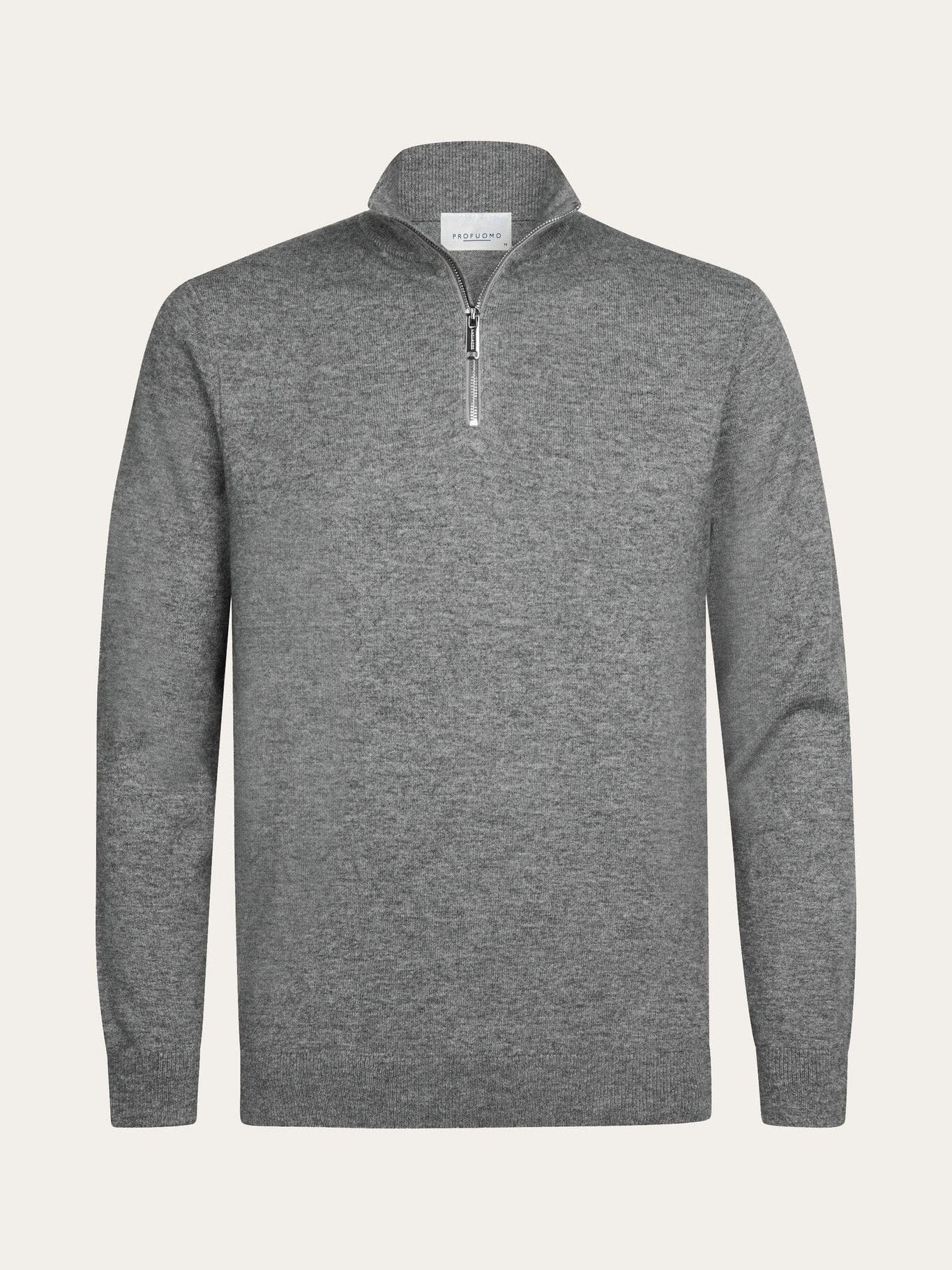
                  
                    PROFUOMO - Wool Blend Half Zip Longsleeve Grijs Truien Profuomo 
                  
                