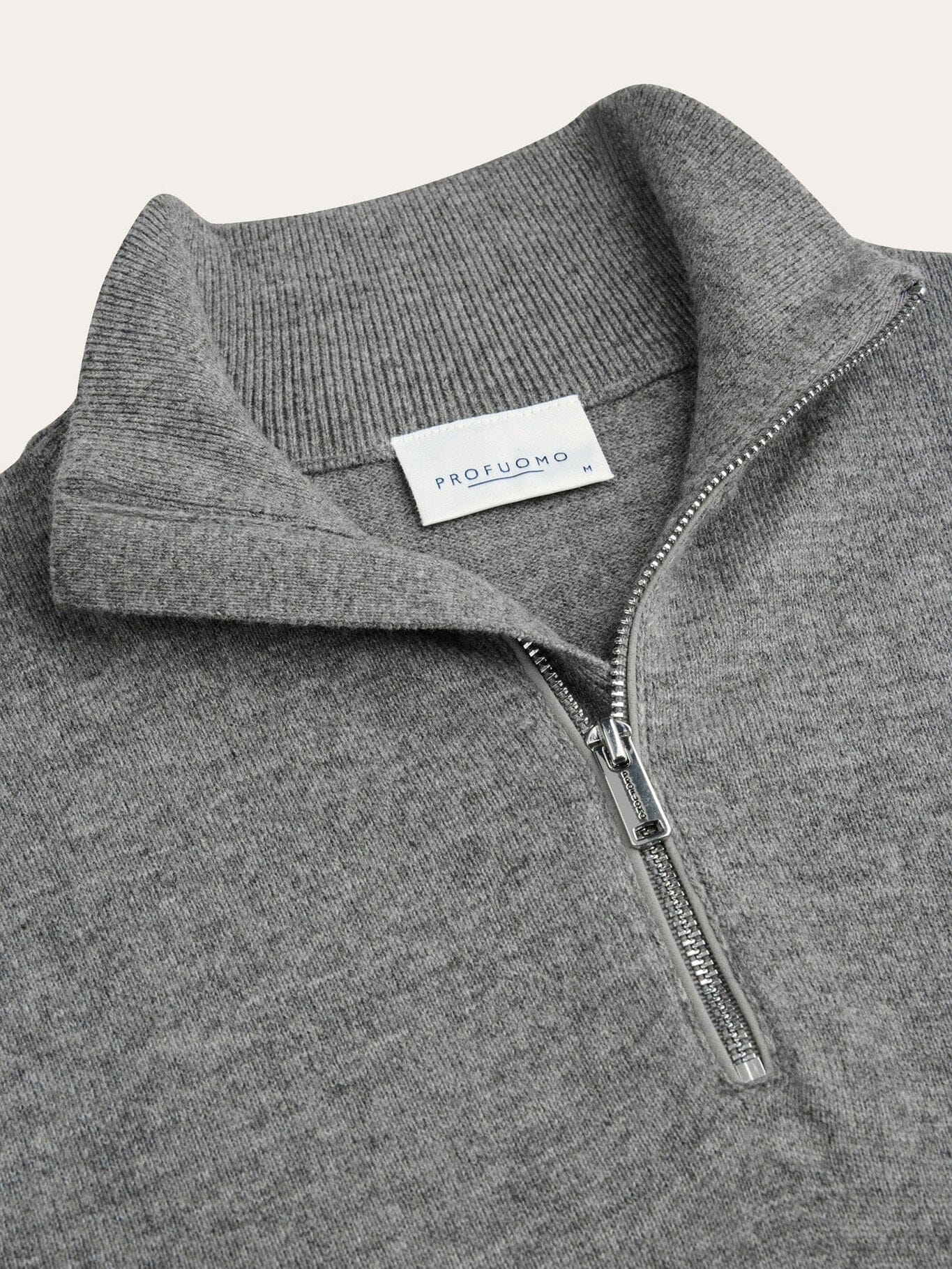 
                  
                    PROFUOMO - Wool Blend Half Zip Longsleeve Grijs Truien Profuomo 
                  
                