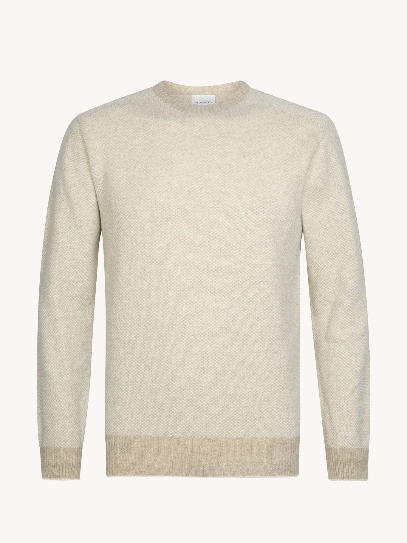 
                  
                    PROFUOMO - Wool Cashmere Crewneck Off White Truien Profuomo 
                  
                