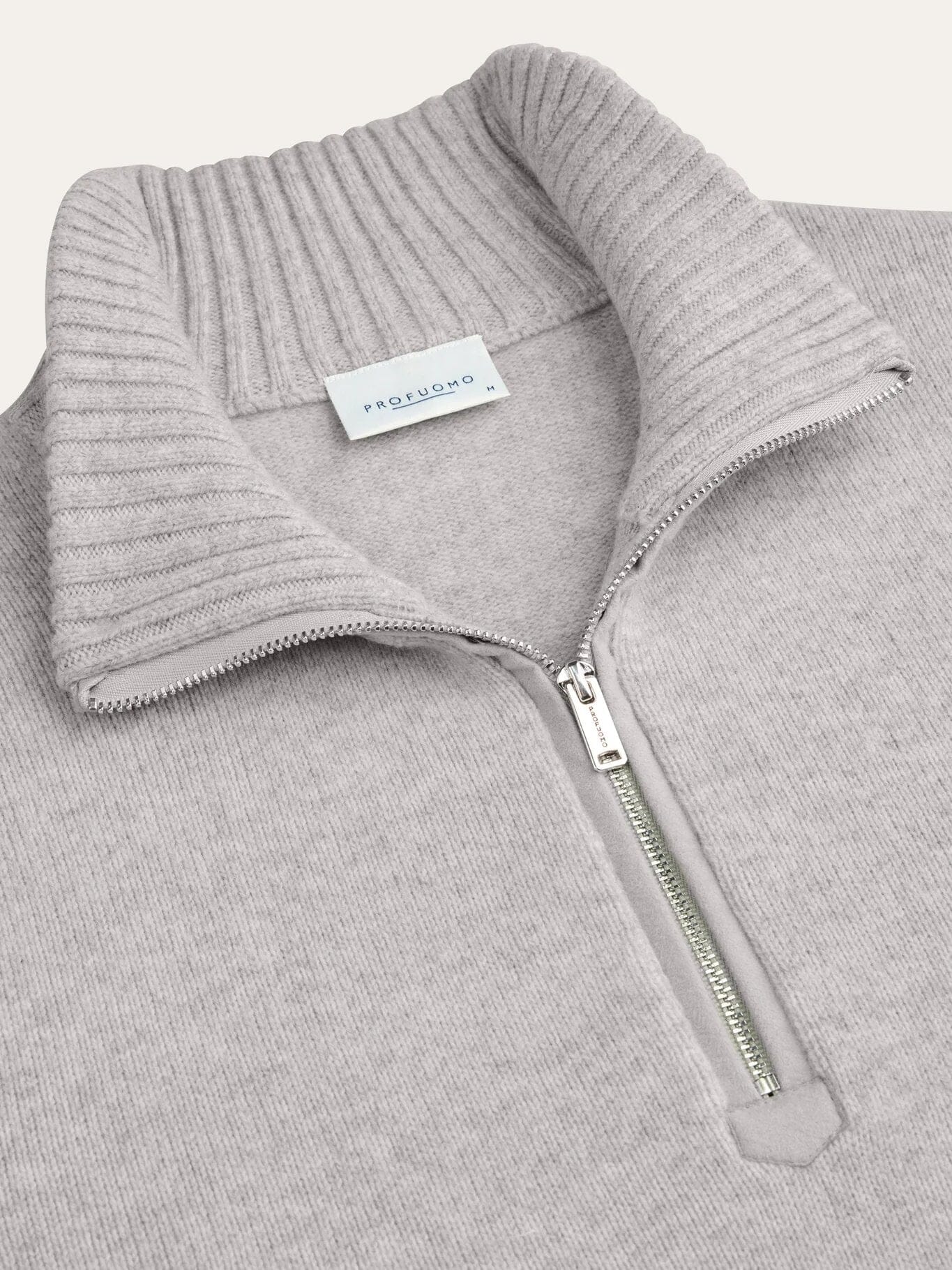 
                  
                    PROFUOMO - Wool Half Zip Longsleeve Lichtgrijs Truien Profuomo 
                  
                