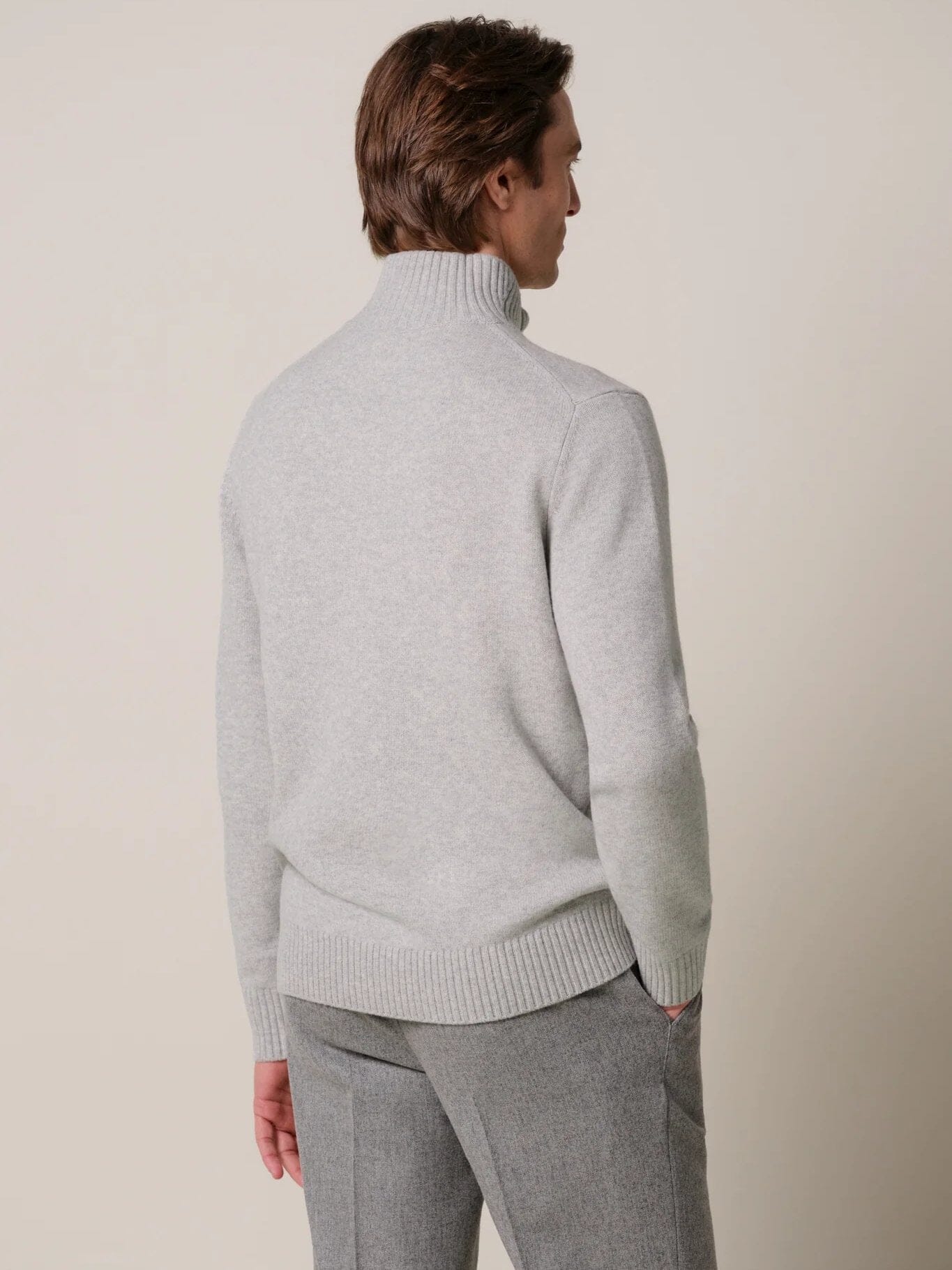 
                  
                    PROFUOMO - Wool Half Zip Longsleeve Lichtgrijs Truien Profuomo 
                  
                