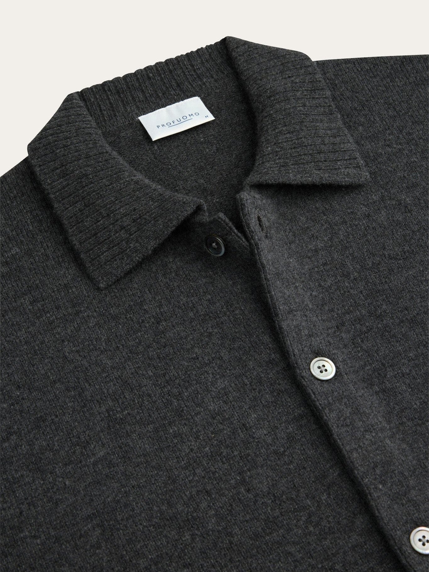 
                  
                    PROFUOMO - Wool Polo Cardigan Antraciet Truien Profuomo 
                  
                