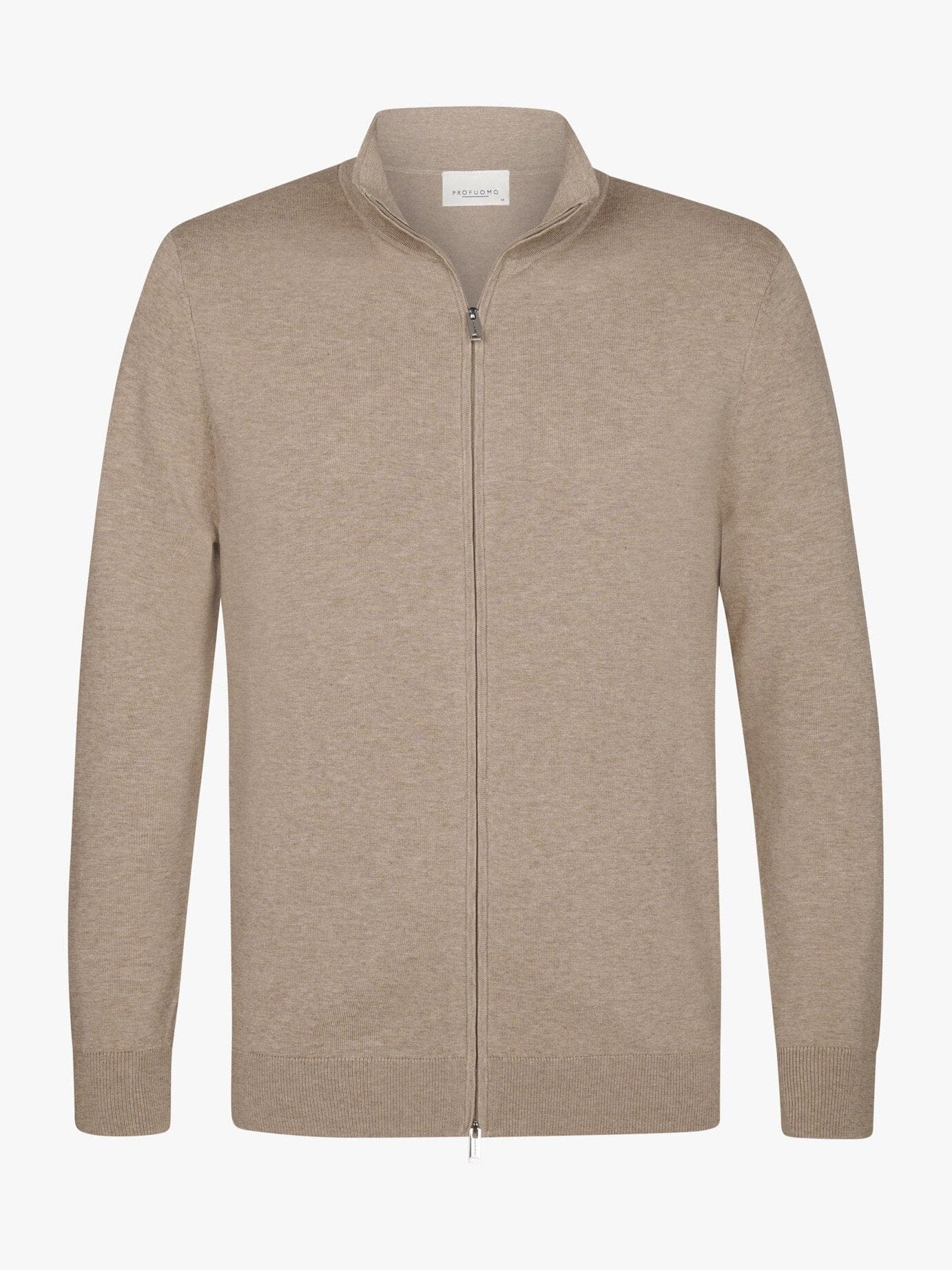 
                  
                    PROFUOMO - Zipper Cardigan Taupe Truien Profuomo 
                  
                
