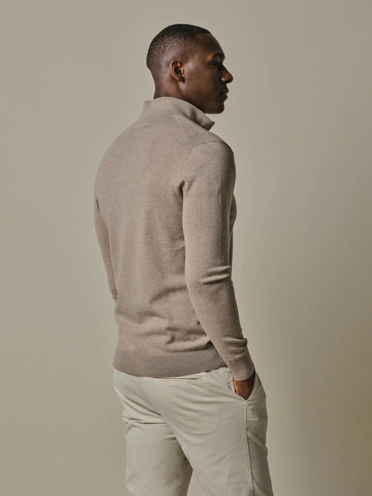 
                  
                    PROFUOMO - Zipper Cardigan Taupe Truien Profuomo 
                  
                