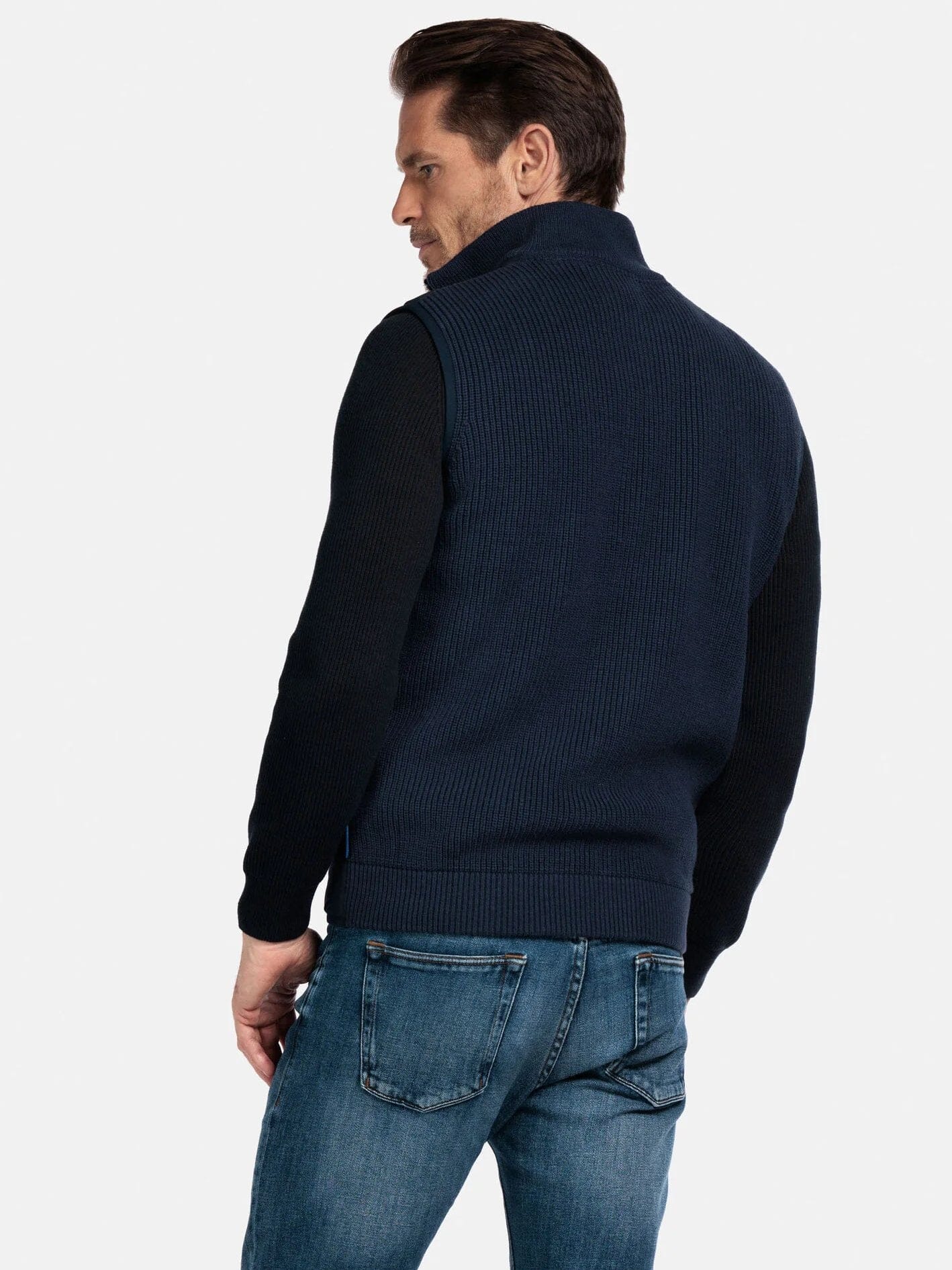 THOMAS MAINE - Bodywarmer Katoen Blauw Truien Thomas Maine 