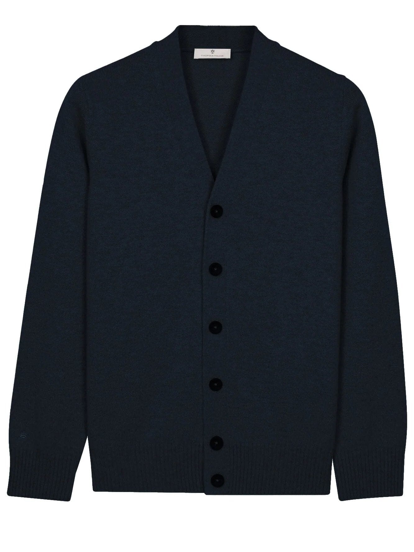THOMAS MAINE - Cardigan V-Neck Buttons Navy Truien Thomas Maine 