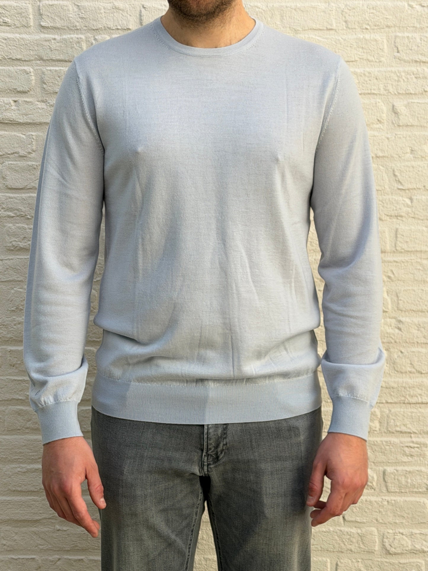 THOMAS MAINE - Crew neck Pullover Lichtblauw Truien Thomas Maine 