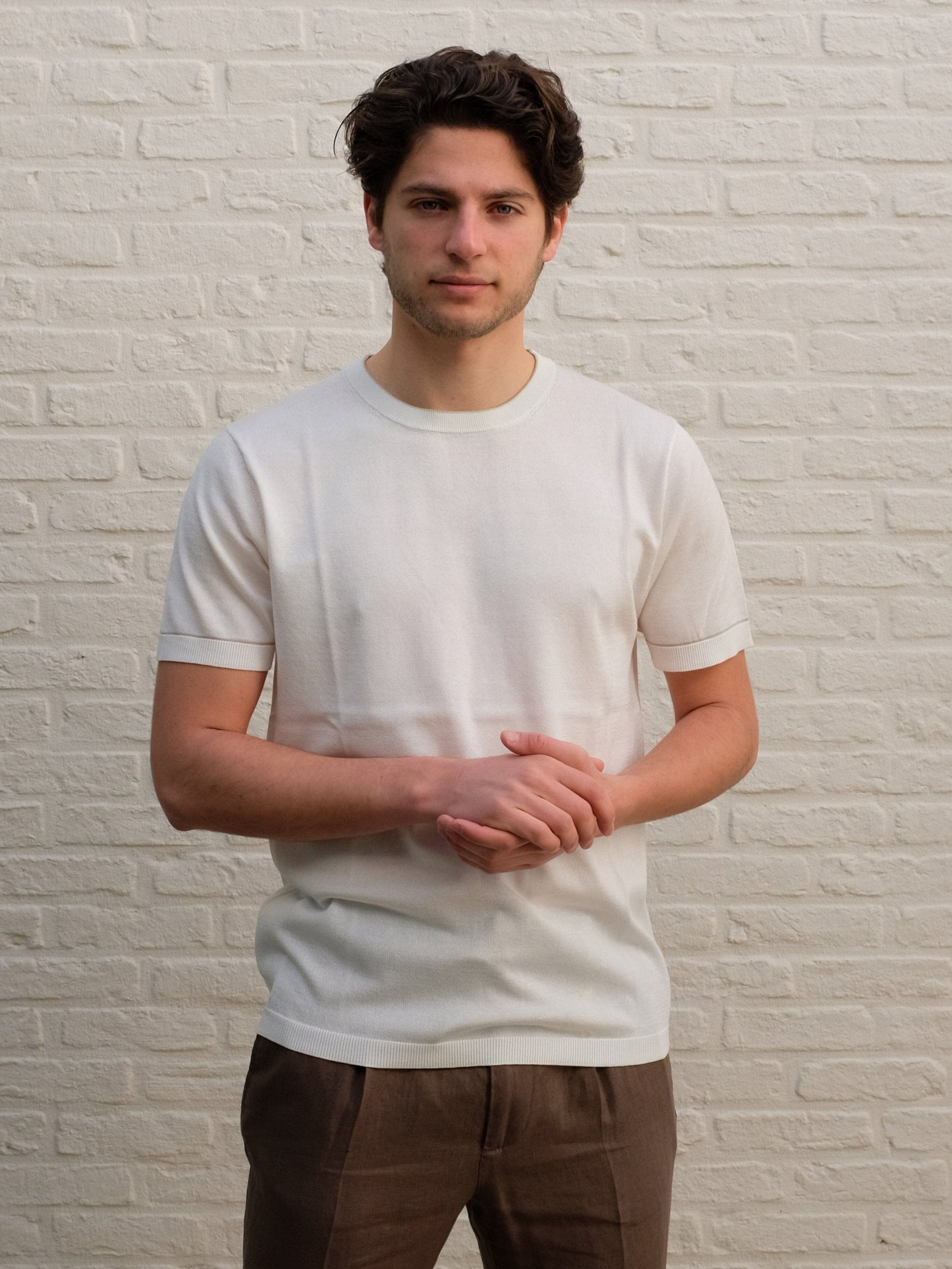 
                  
                    THOMAS MAINE - Egyptian Cotton T-Shirt Off White T-shirts Thomas Maine 
                  
                