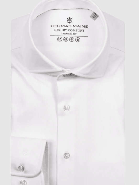 THOMAS MAINE - Hemd Luxury Comfort White Hemden Thomas Maine 