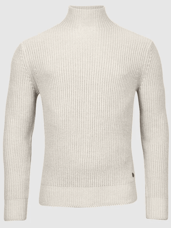 THOMAS MAINE - High Turtle Pullover Beige Truien Thomas Maine 
