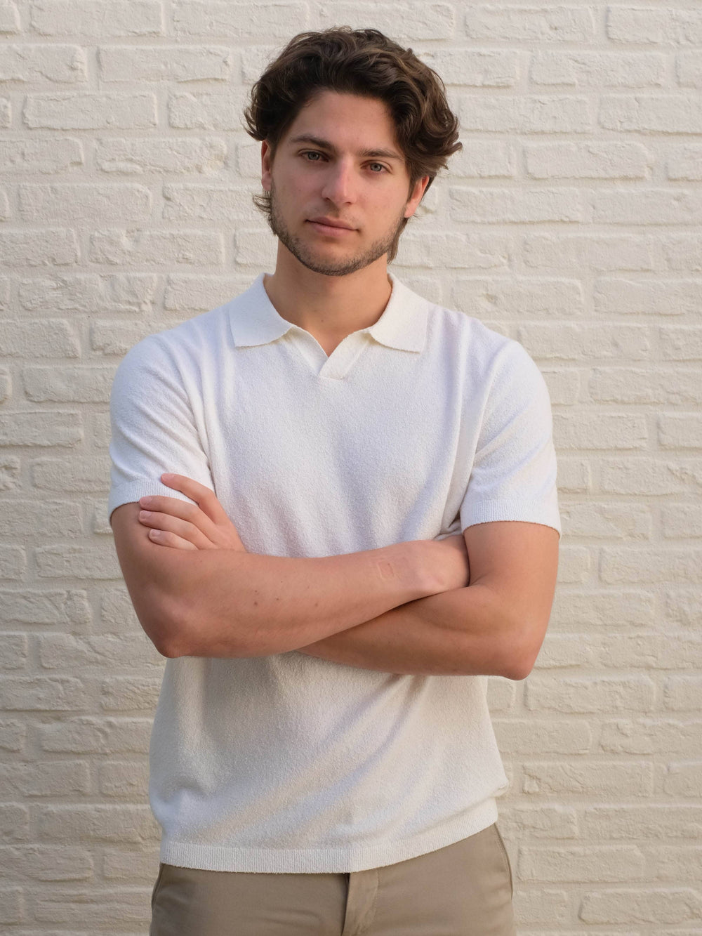 THOMAS MAINE - Polo Badstof Ecru Polo's Thomas Maine 