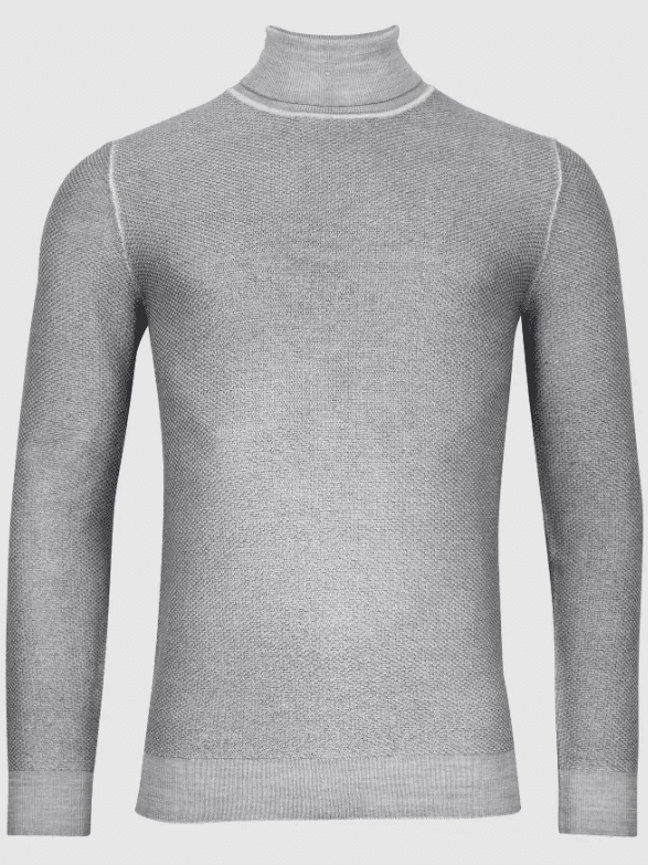 THOMAS MAINE - Rolkraag Gemerceriseerde Wol Grijs Truien Thomas Maine 