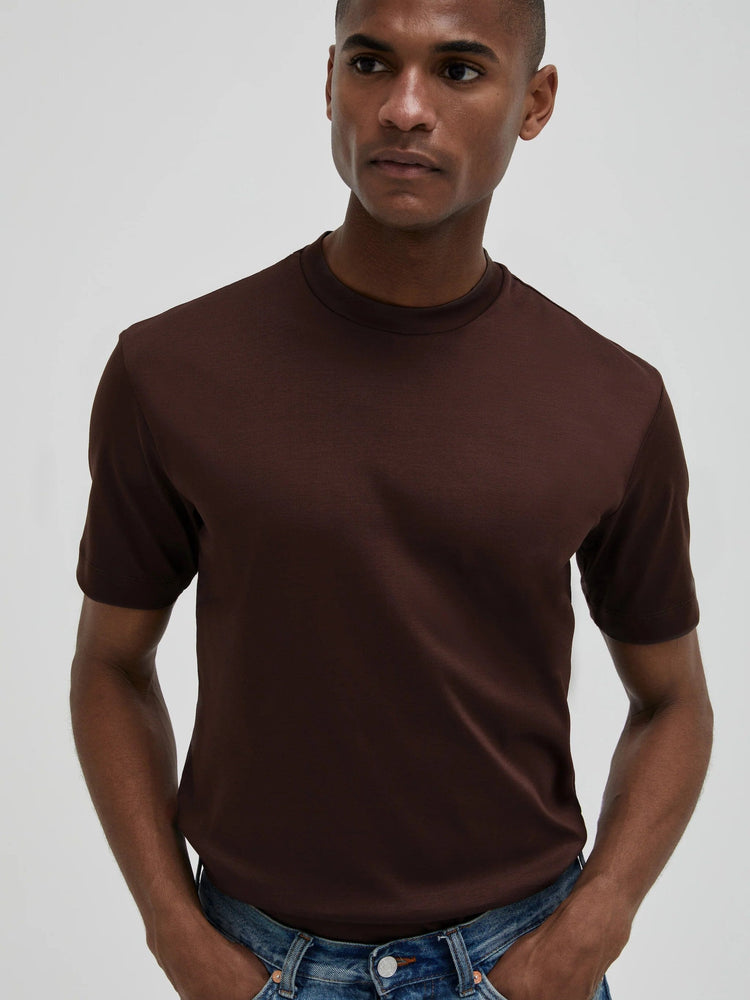 VALENZA - Supima Interlock T-Shirt Bruin T-shirts Valenza 