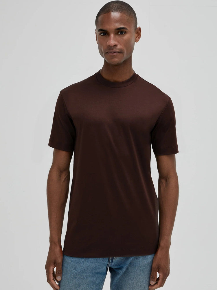 VALENZA - Supima Interlock T-Shirt Ebony Brown T-shirts Valenza 