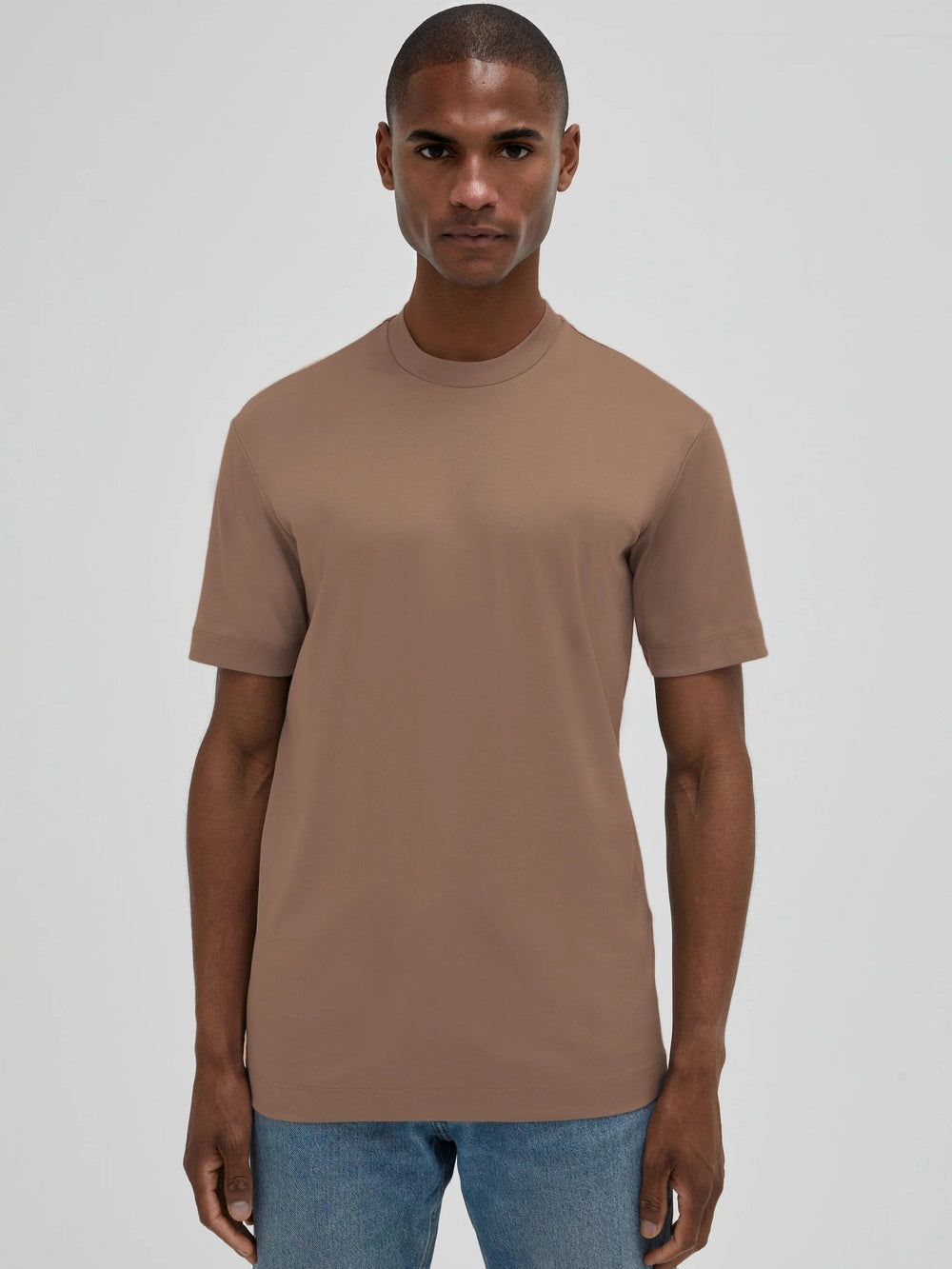 VALENZA - Supima Interlock T-Shirt Terracotta Bruin T-shirts Valenza 