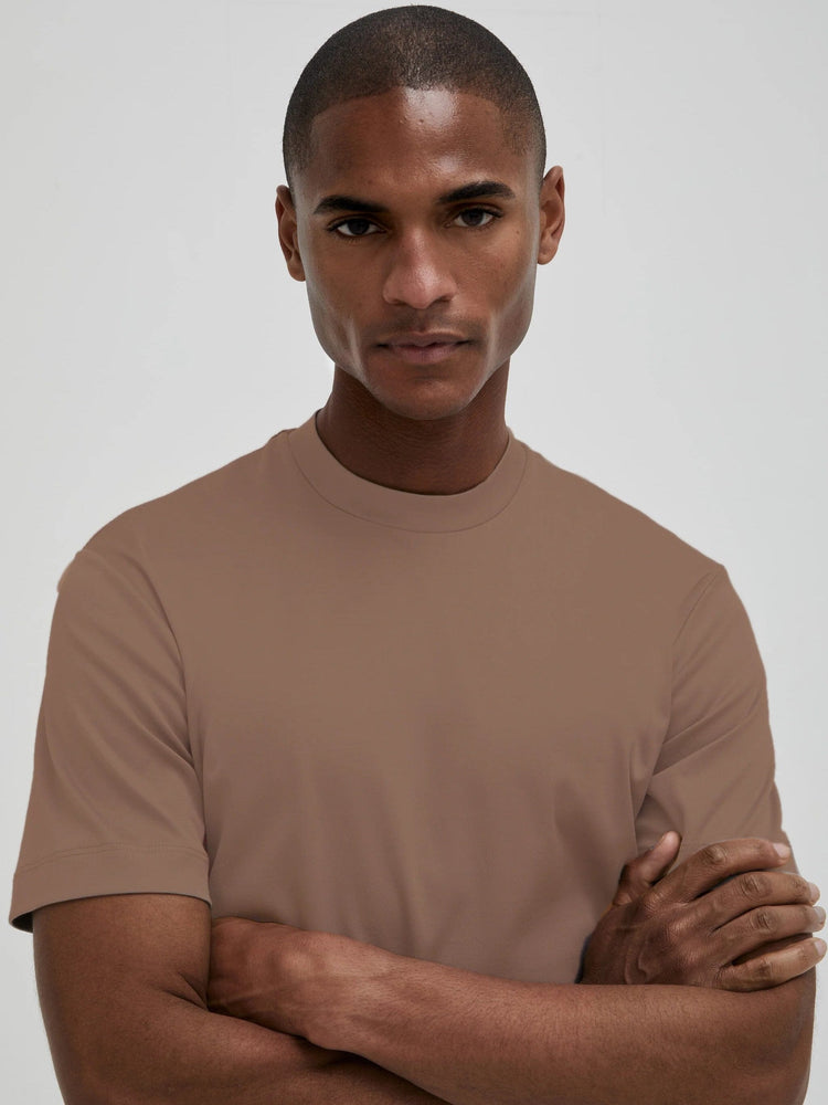 VALENZA - Supima Interlock T-Shirt Terracotta Bruin T-shirts Valenza 